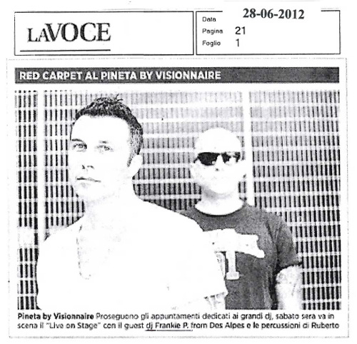 Frankie P - La Voce Romagna Giugno 2012